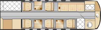 Hawker 800XP interior layout