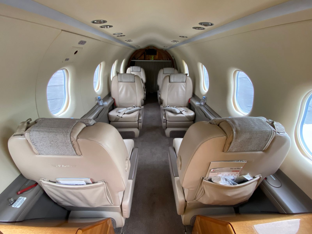 Interior PC12 aircraft